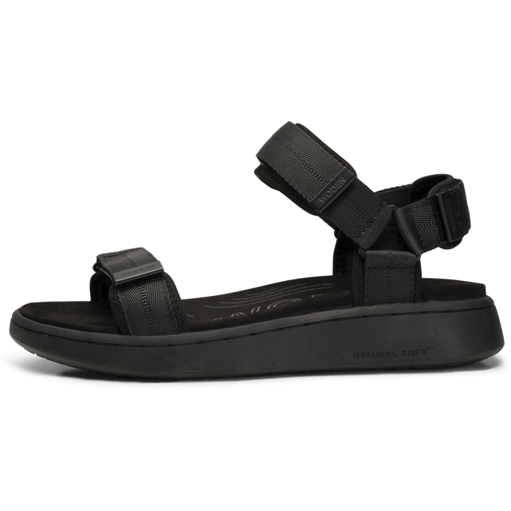 Woden Line Damen Sandalen, Black/Black