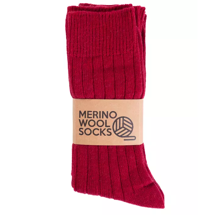 3-pack socks with merino wool, Scarlet Red, large image number 1