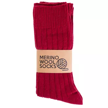 3-pack sokker med merinoull, Scarlet Red