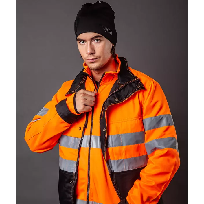 ProJob arbetsjacka 6401, Varsel Orange/Svart, large image number 1