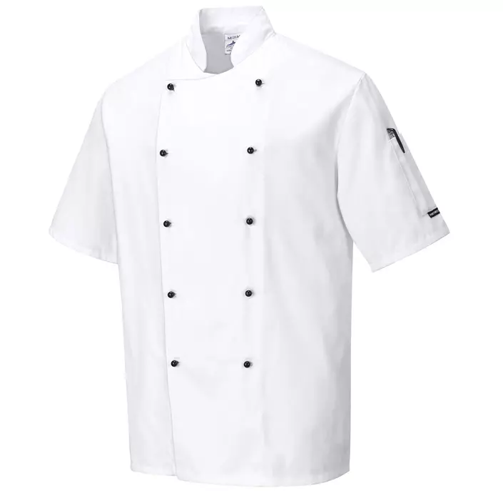 Portwest C734 short-sleeved chefs jacket, White, large image number 0