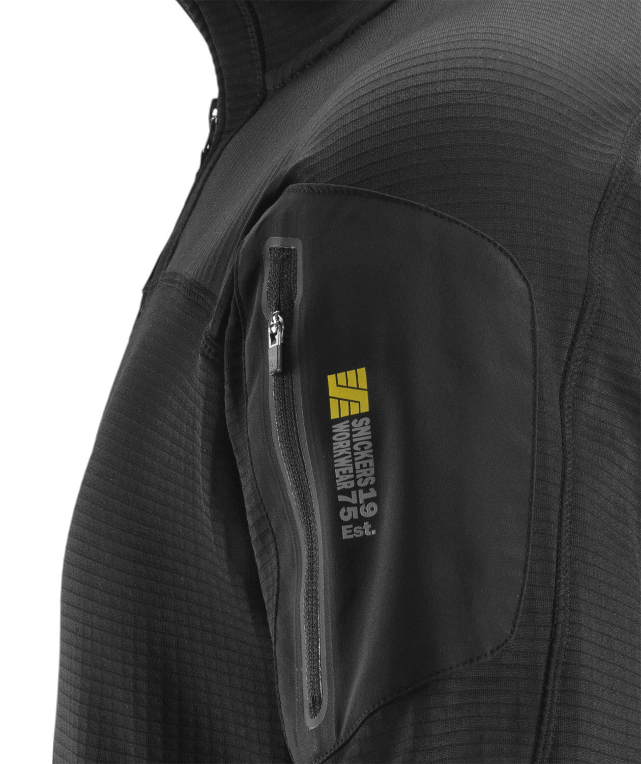 Snickers Body Mapping microfleece midlayer cardigan 9438, Black, large image number 5