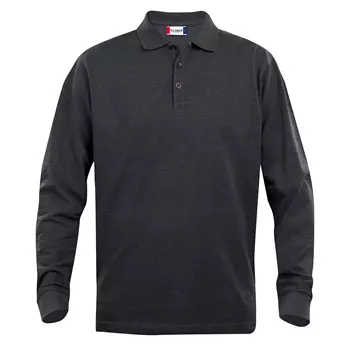 Clique Classic Lincoln long-sleeved polo, Antracit Melange