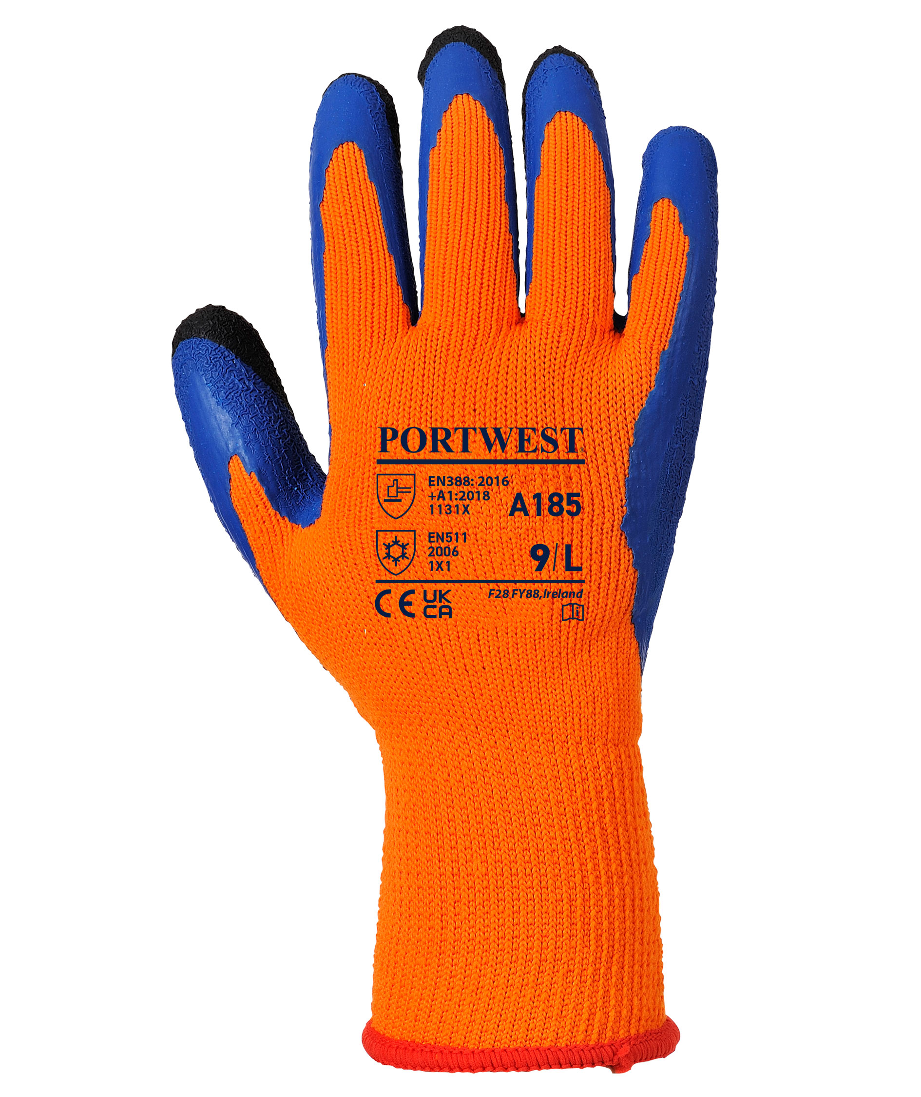 Portwest A185 Duo-Therm gloves, Orange/blue, large image number 0