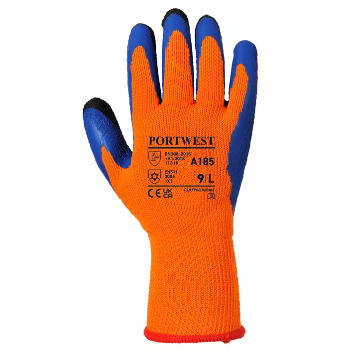Portwest A185 Duo-Therm handsker, Orange/blå, large image number 0