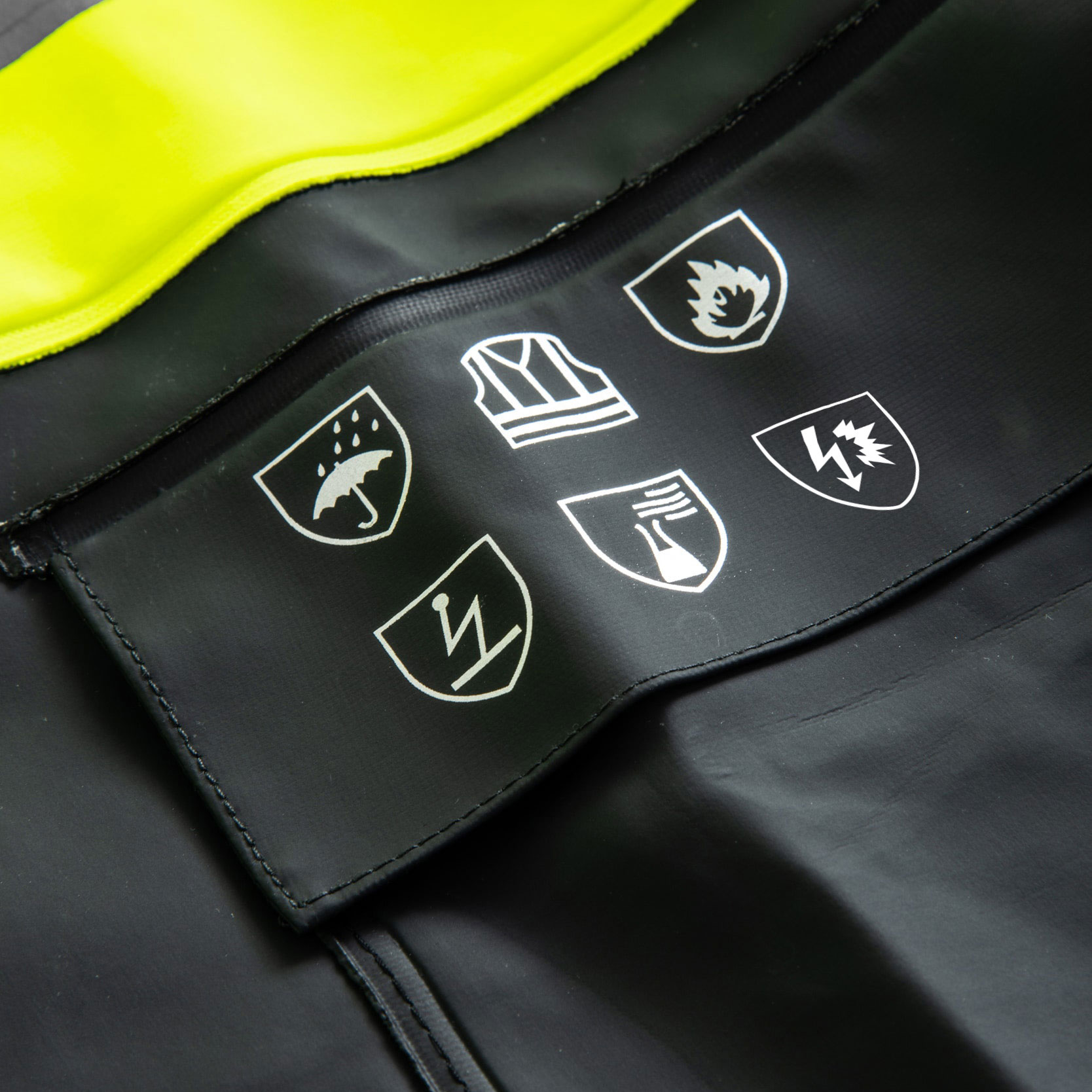 Lyngs&oslash;e Multinorm regnjakke, Hi-vis&nbsp;Gul/Marine, large image number 3