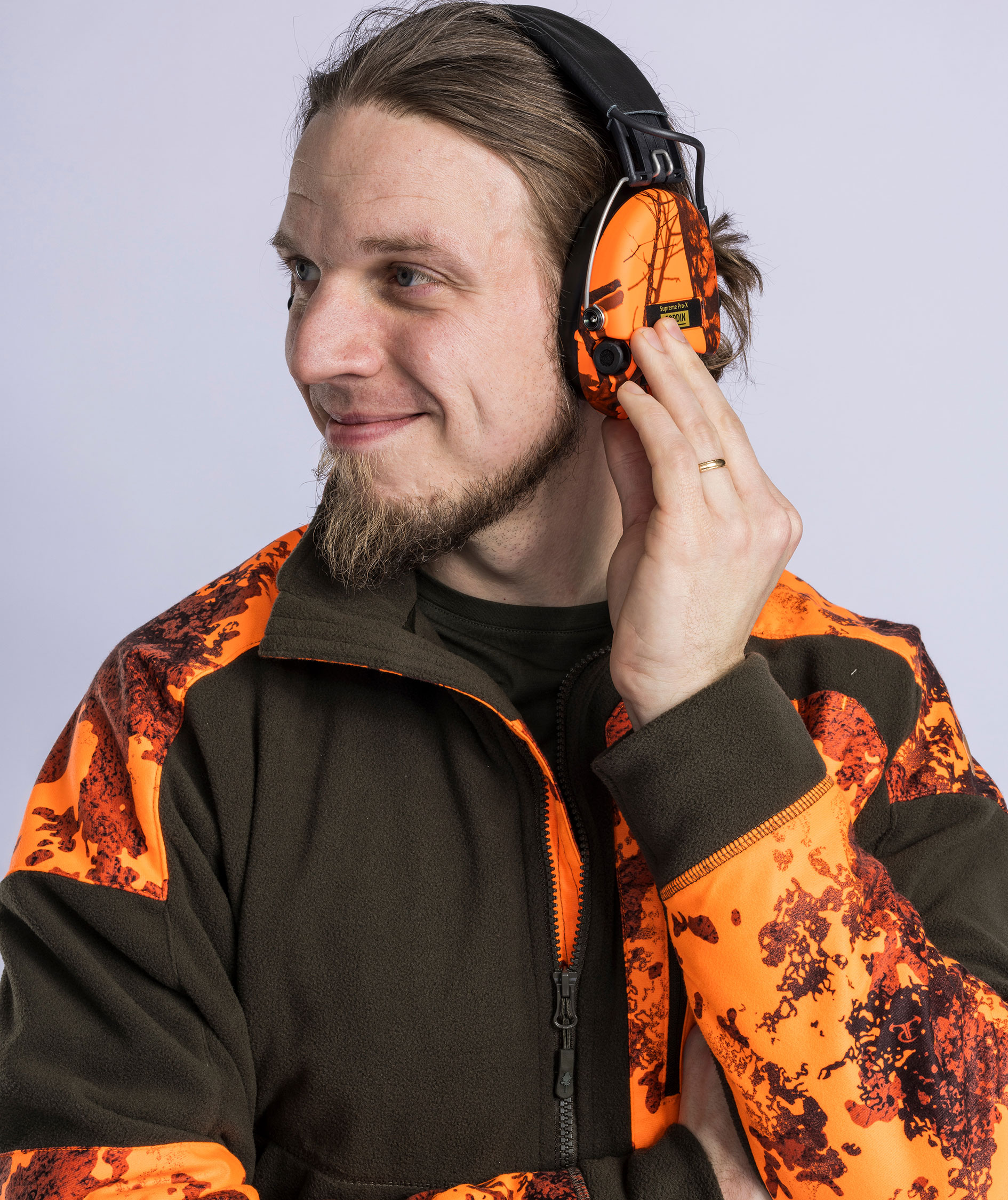 Pinewood&nbsp;Sm&aring;land Hunters Camou fleecejakke, Hunting Brown/Strata Blaze, large image number 12