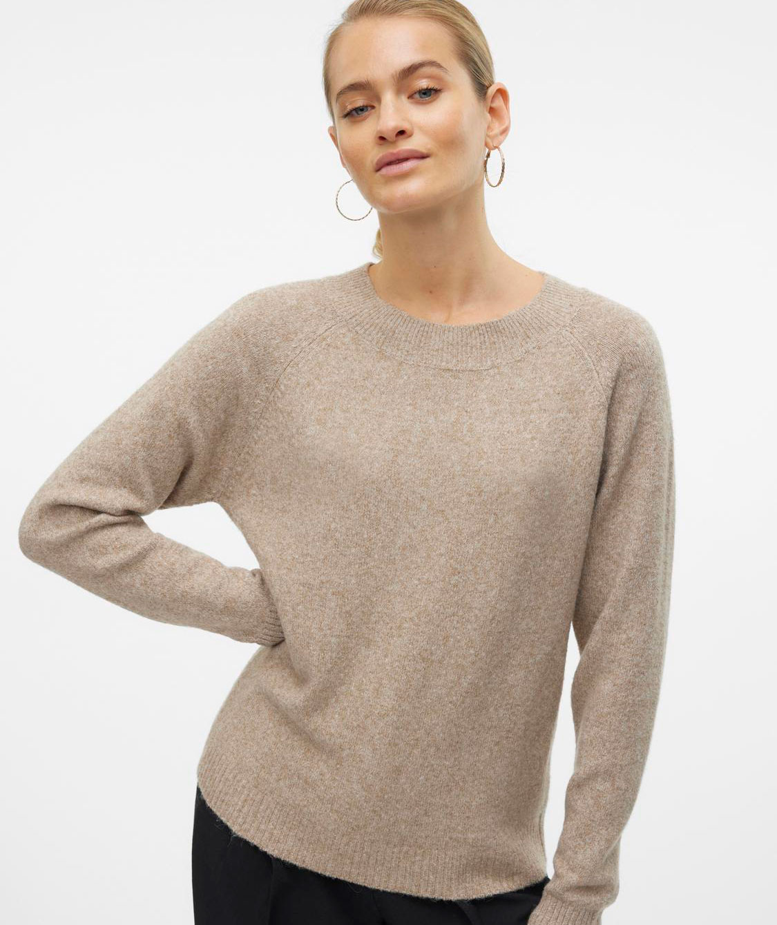 Vero Moda VMDOFFY women's knitted pullover, Sepia Tint, large image number 4