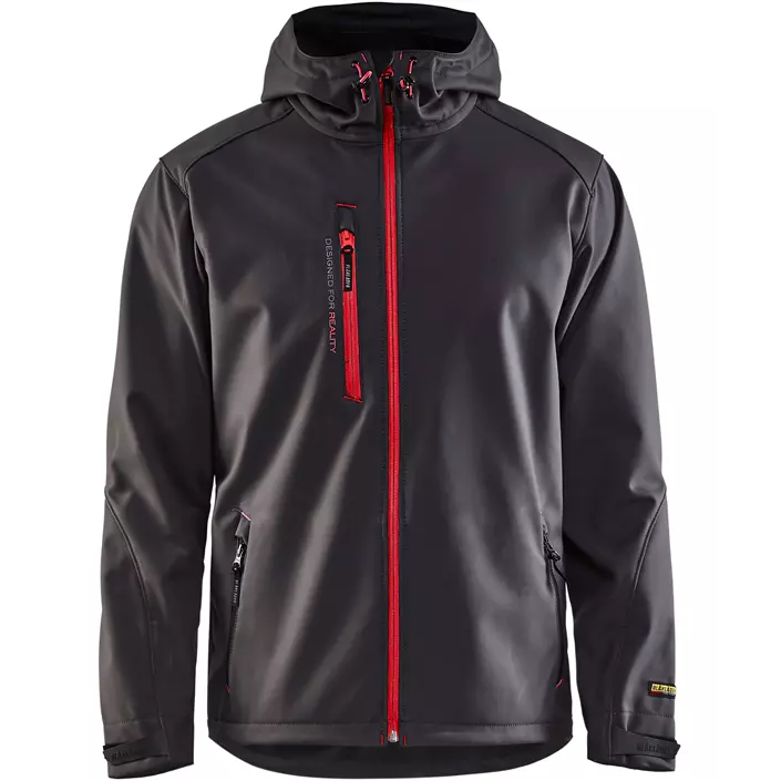 Blåkläder softshell jacket, Dark Grey/Red, large image number 0