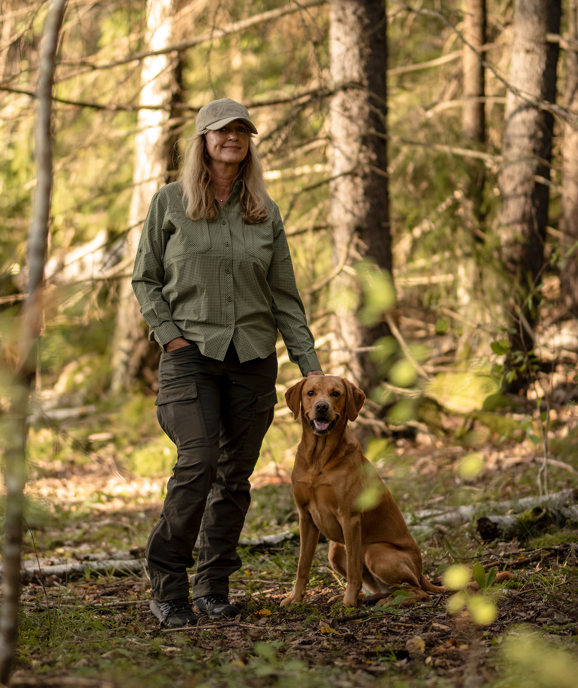 Pinewood NatureSafe dameskjorte, Pine Green/Off White, large image number 8