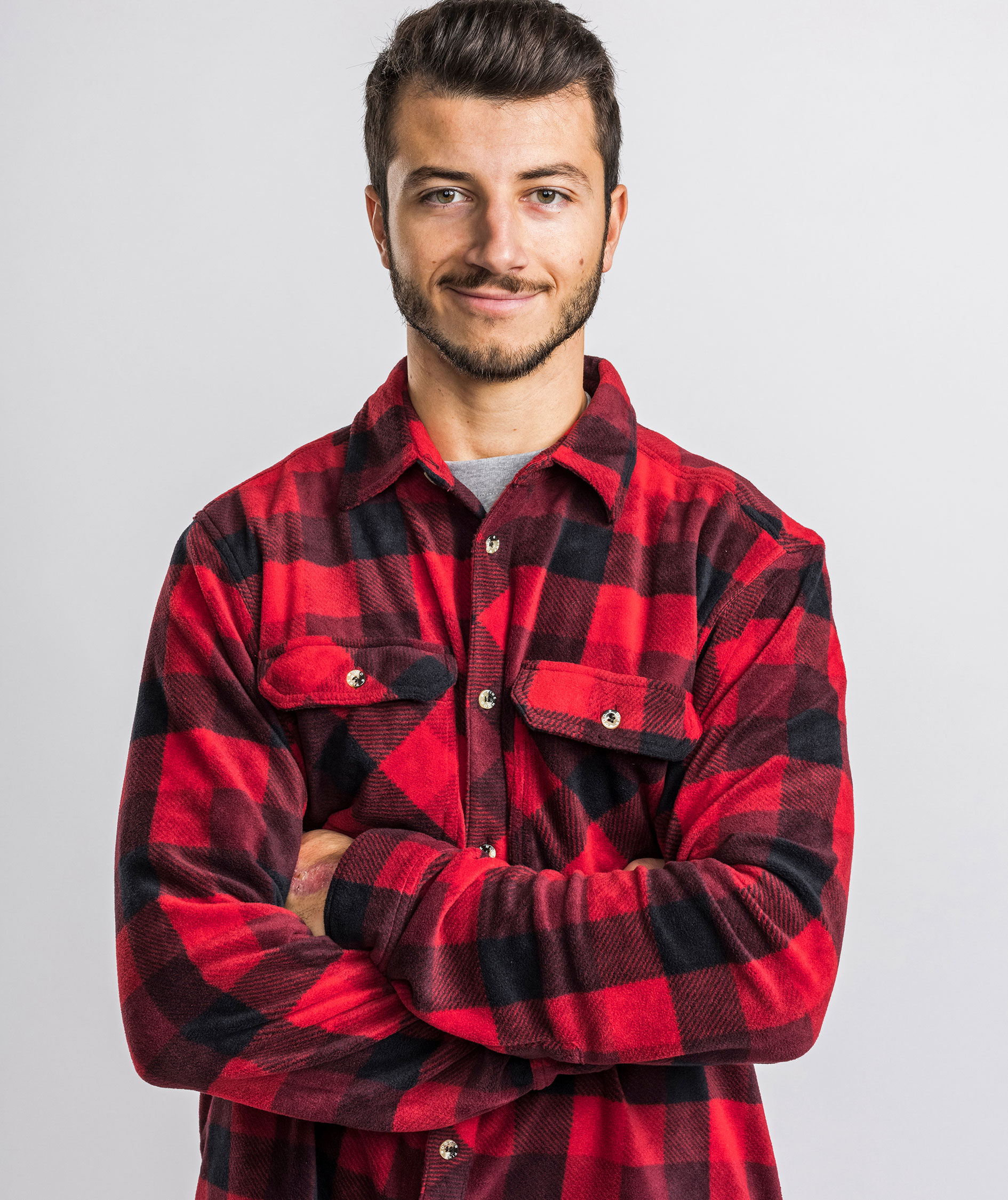 Pinewood Canada fleeceskjorte, R&oslash;d/Sort, large image number 9