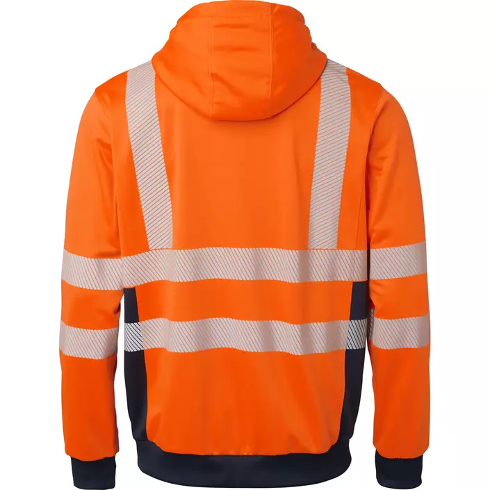 Top Swede hoodie with zipper 1729, Hi-Vis Orange/Navy, large image number 1