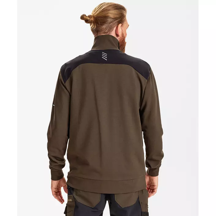 Engel Entire sweat cardigan, Forest Green/Black, large image number 4
