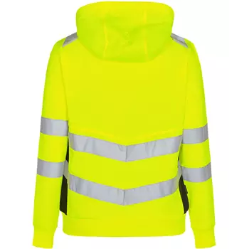 Engel Safety Damen Kapuzensweatshirt, Hi-vis Gelb/Schwarz