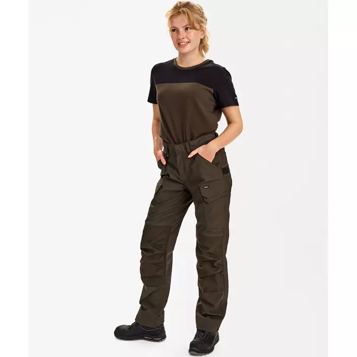 Engel Entire arbetsbyxa dam, Forest green, large image number 1