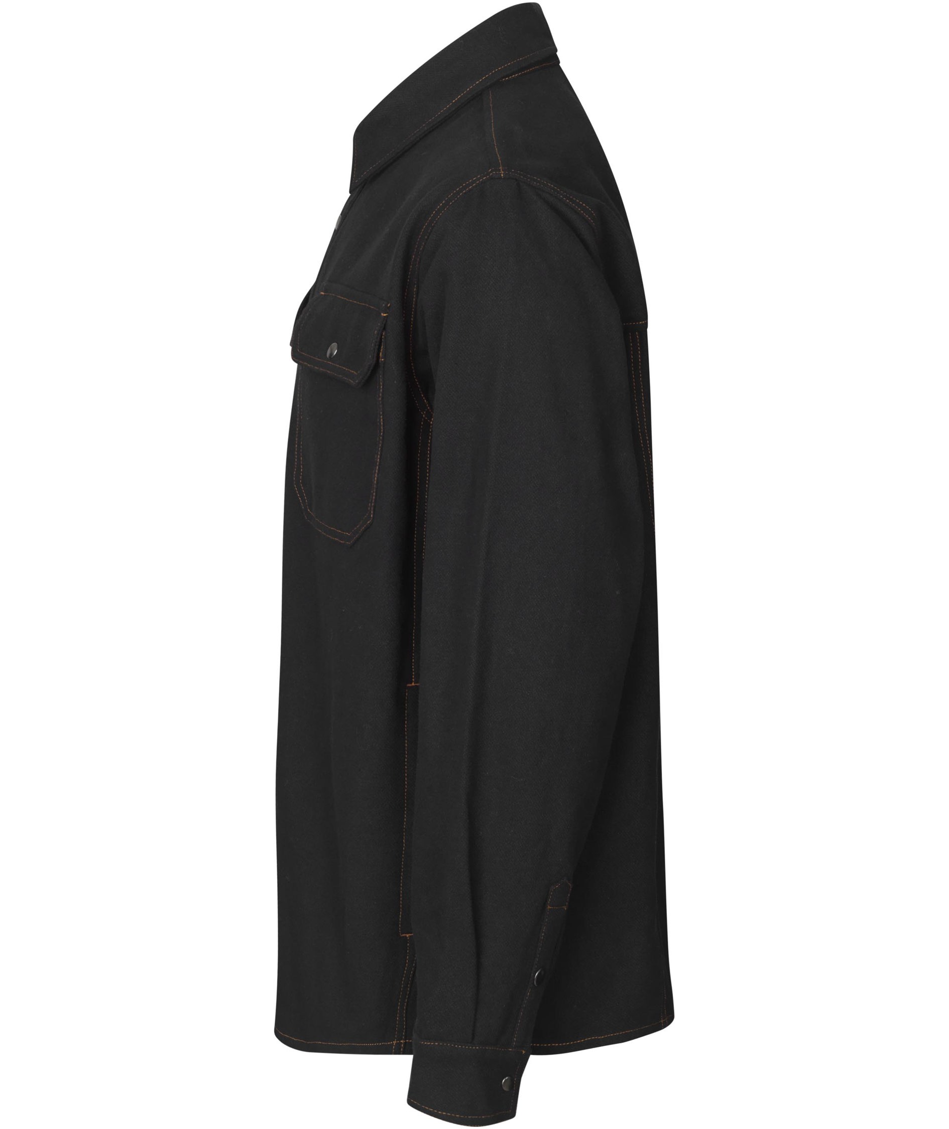 ID Modern fit Flanellhemd, Schwarz, large image number 2