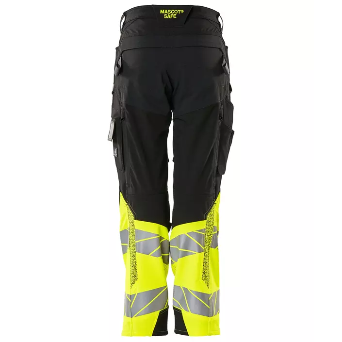 Mascot Accelerate Safe women's work trousers full stretch, Black/Hi-Vis Yellow, large image number 1