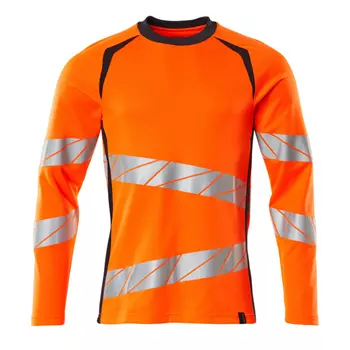 Mascot Accelerate Safe langärmliges T-Shirt, Hi-Vis Orange/Dunkel Marine