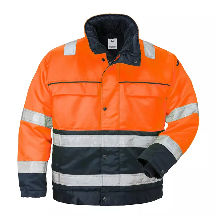 Fristads winter jacket 444, Orange/Marine, large image number 0