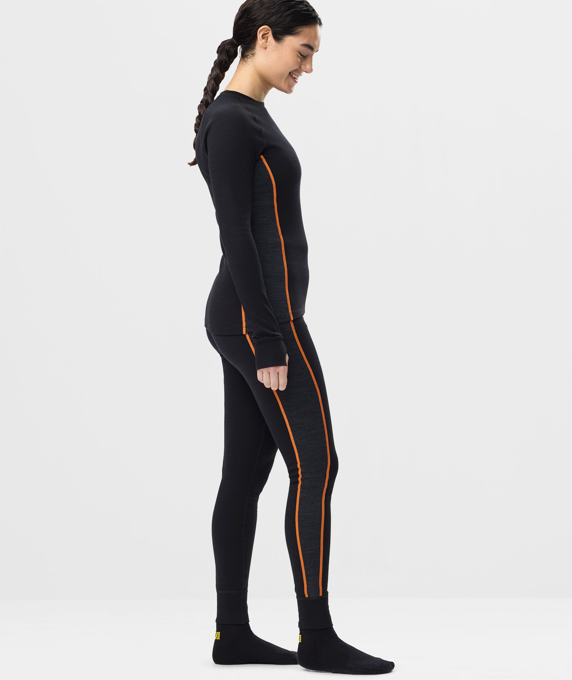 Snickers women's thermal long johns with merino wool 9471, Black/Anthracite Melange, large image number 6