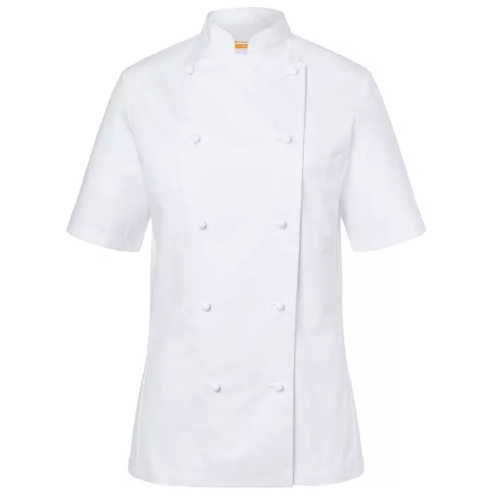 Karlowsky Pauline women's short-sleeved chefs jacket without buttons, White, large image number 0