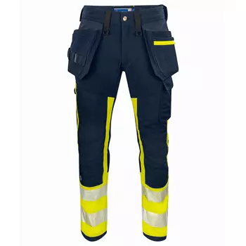 ProJob craftsman trousers 6540, Hi-Vis yellow/marine