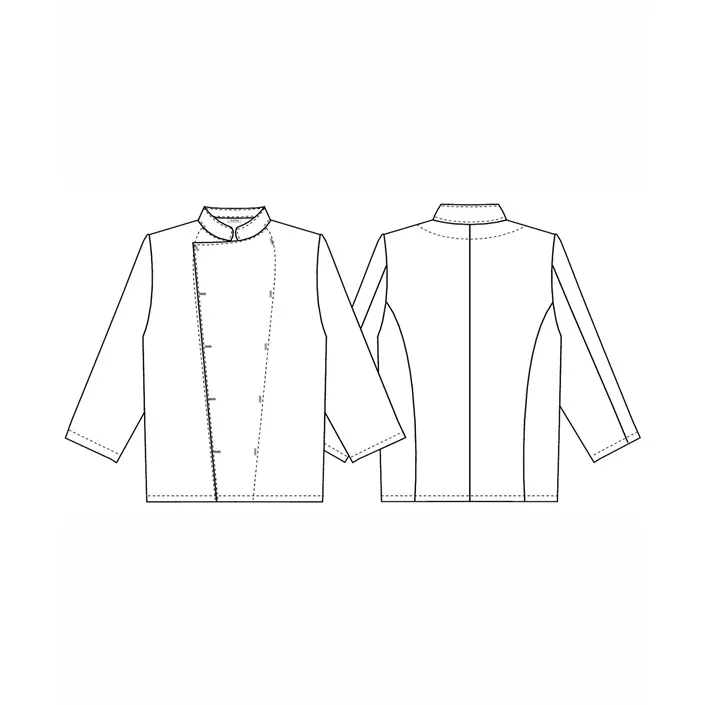 Kentaur chefs jacket without buttons, Bordeaux, large image number 2