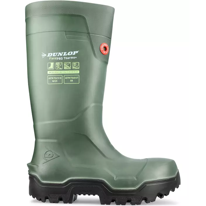 Dunlop Purofort Fieldpro Thermo+ rubber boots S5, Green, large image number 0