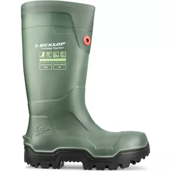 Dunlop Purofort Fieldpro Thermo+ skyddsgummistövlar S5, Grön