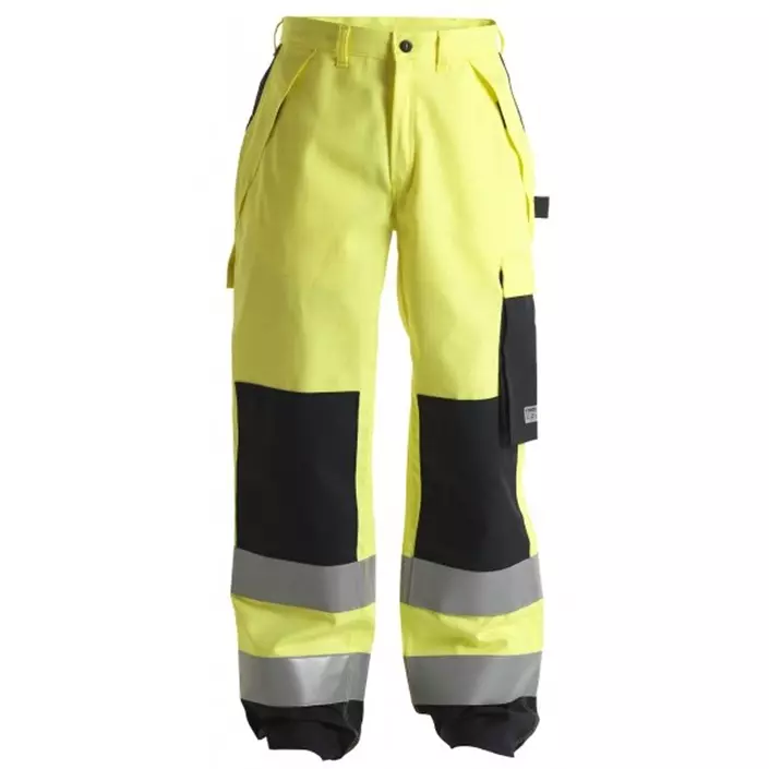 Engel Safety+ arbejdsbukser, Hi-vis Gul/Sort, large image number 0