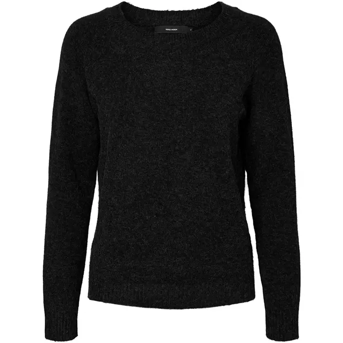 Vero Moda VMDOFFY stickad tröja dam, Black melange, large image number 0