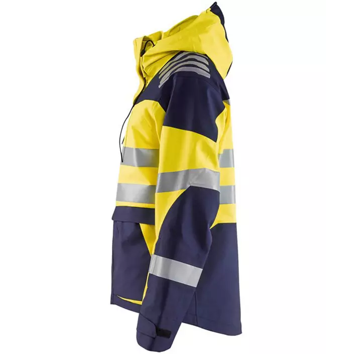 Blåkläder Evolution shell jacket, Hi-vis yellow/Marine blue, large image number 3