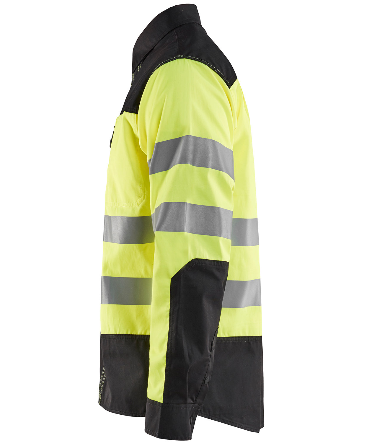 Bl&aring;kl&auml;der arbejdsskjorte, Hi-vis&nbsp;Gul/Sort, large image number 2