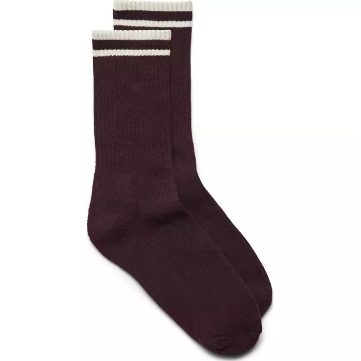 Vero Moda VMMEL DETAIL dame tennisstrømper, Winetasting Top Birch, Winetasting Top Birch, large image number 0