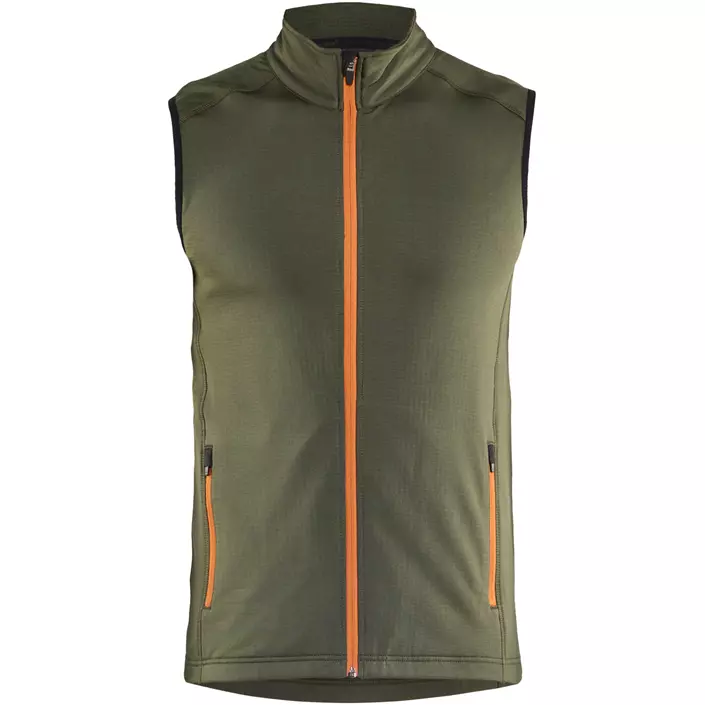 Blåkläder Striker fleecevest full stretch, Skovgrøn/Rust, large image number 0