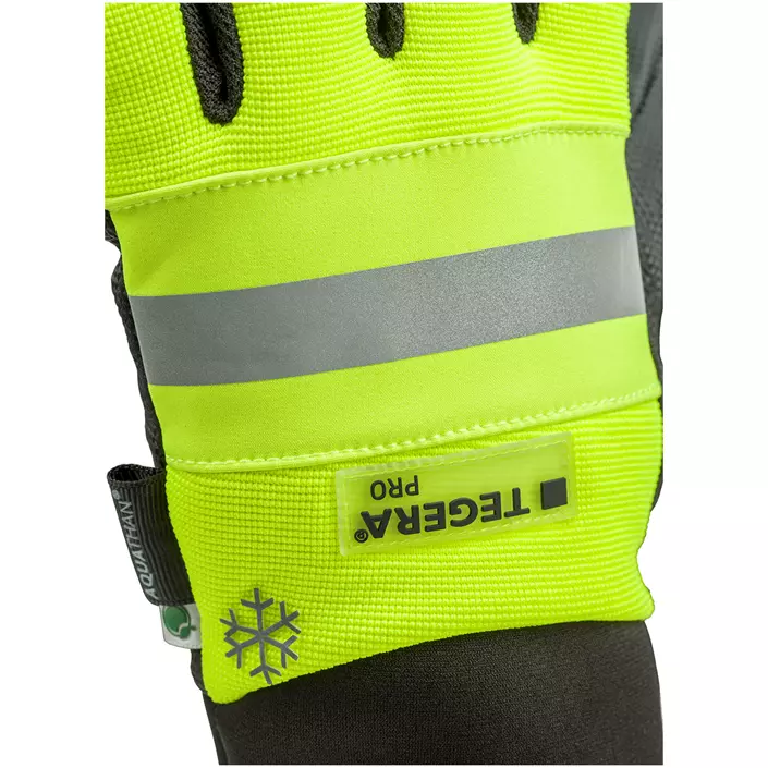 Tegera Pro 9131  vinter arbetshandskar, Svart/Varselgul, large image number 3