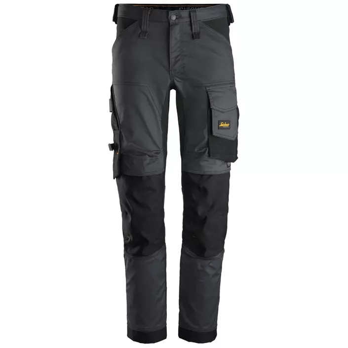 Snickers AllroundWork work trousers, Steel Grey/Black, large image number 4