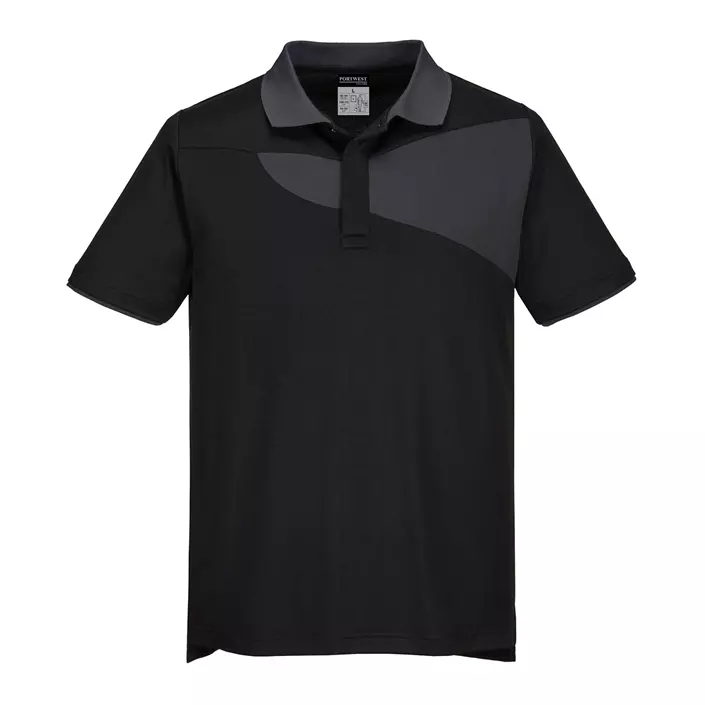 Portwest PW2 polo shirt, Black/Grey, large image number 0