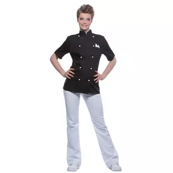 Karlowsky Pauline women's short-sleeved chefs jacket without buttons, Black
