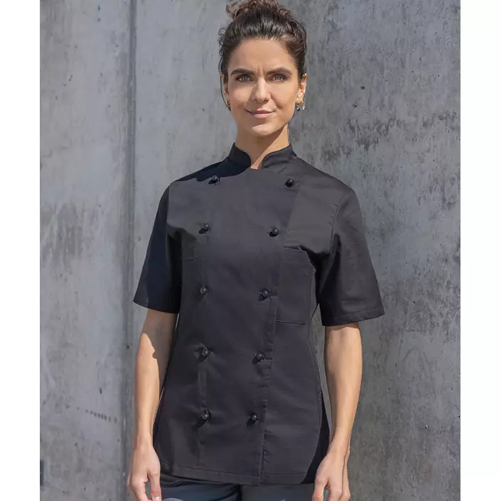 Karlowsky Pauline kurzärmelige Kochjacke ohne Knöpfe für Damen , Schwarz, large image number 1
