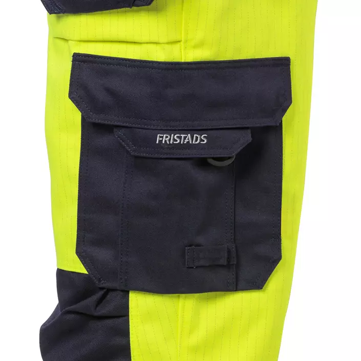 Fristads Flame craftsman trousers 2584 FLAM, Hi-Vis yellow/marine, large image number 2