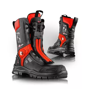 VM Footwear Red Fighter safety boots, Black/Red