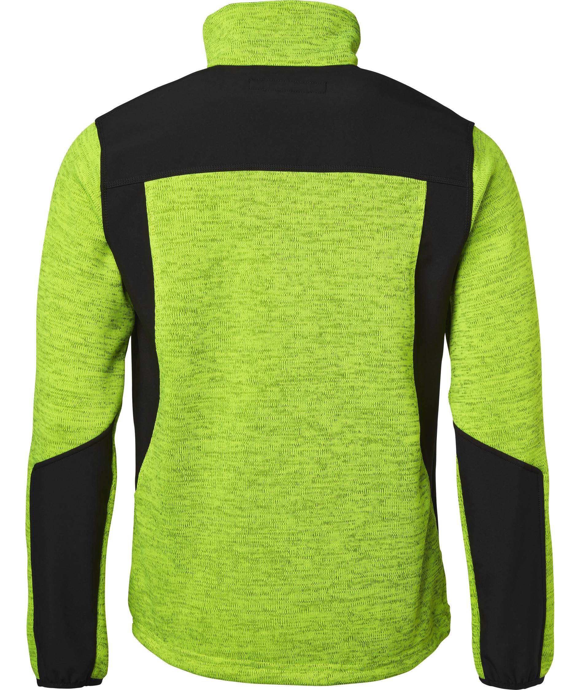 Top Swede stickad fleecejacka 123, Gul/Svart