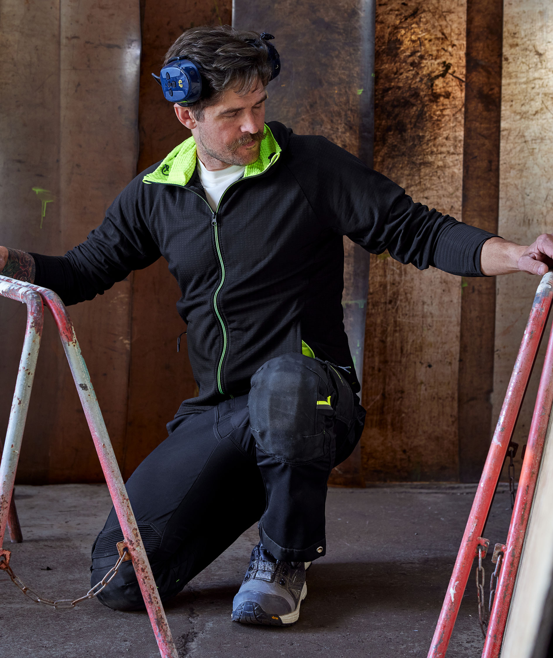 Fristads Cardigan 7871 GTD full stretch, Schwarz, large image number 6