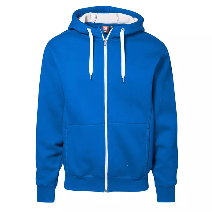 ID Identity bonded hoodie med blixtlås, Azure, large image number 0