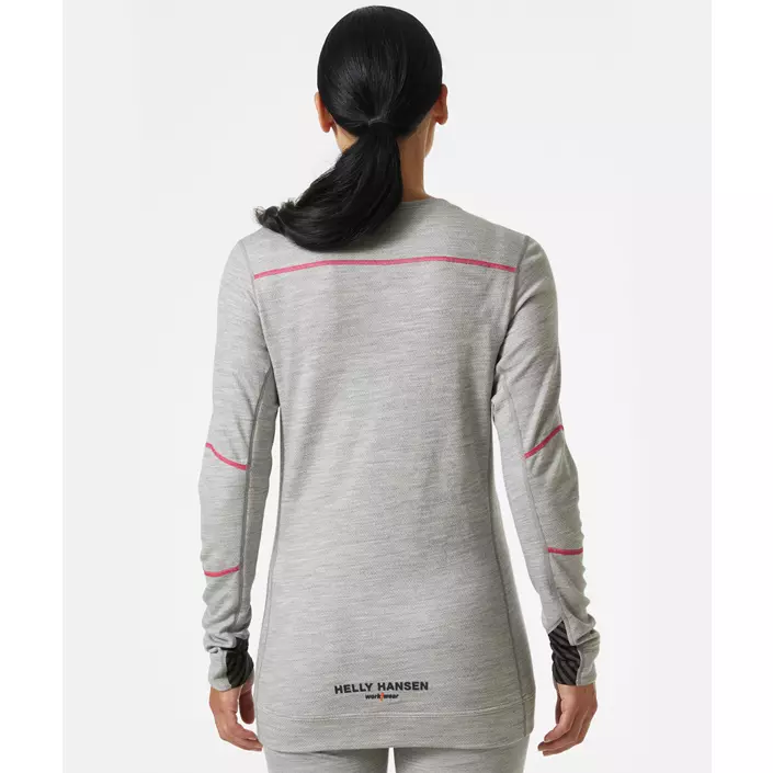Helly Hansen Lifa women's long-sleeved undershirt with merino wool, Grey melange, large image number 3