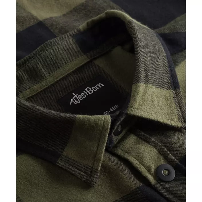 WestBorn flannel lumberjack shirt, Green/Black, large image number 2