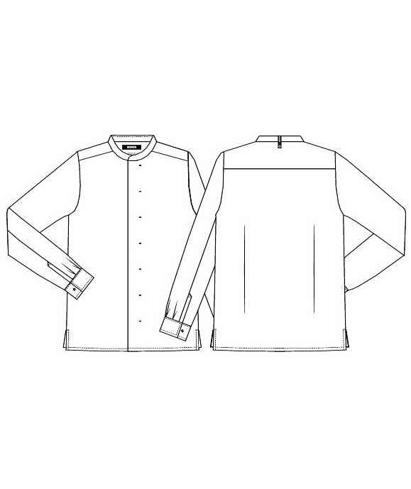 Kentaur modern fit chefs-/service shirt, White, large image number 3