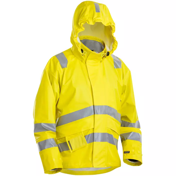Blåkläder Anti-Flame rain jacket, Hi-Vis Yellow, large image number 2