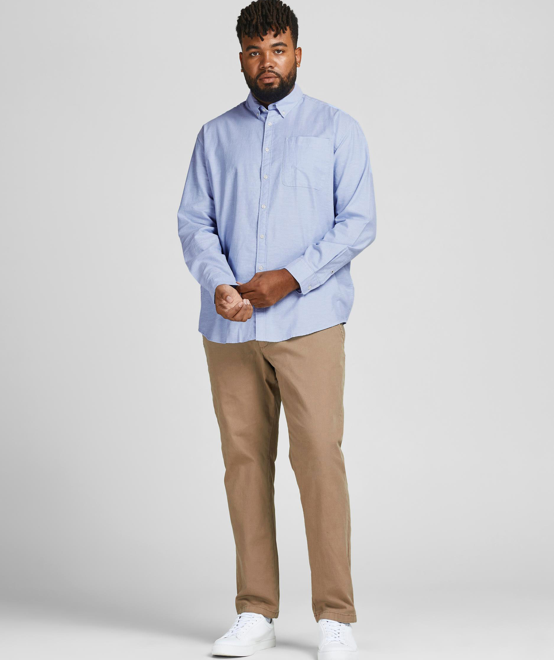 Jack & Jones JJEOXFORD Plus Size Regular Fit shirt, Cashmere Blue, large image number 5